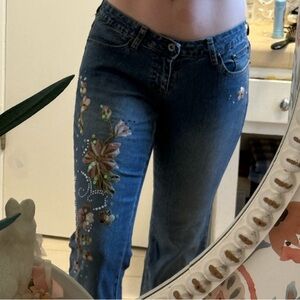 Flower jeans